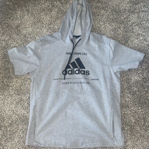 Adidas short sleeved hoodie